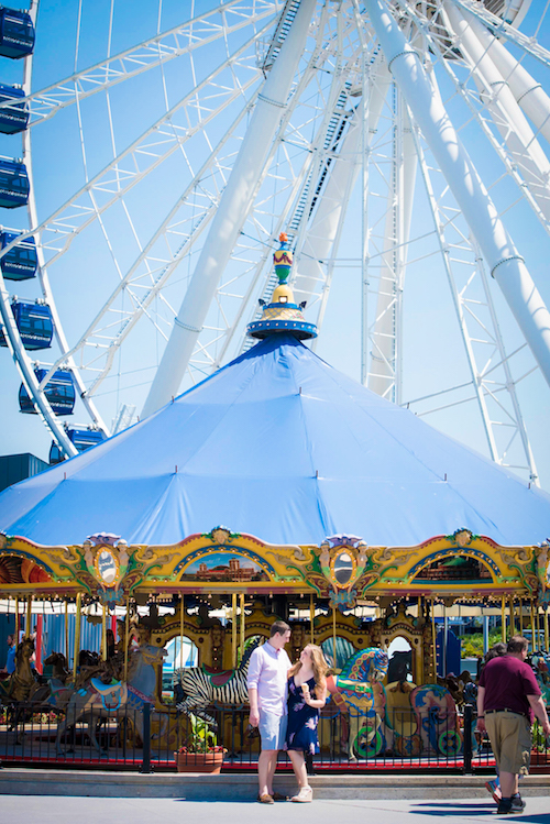 Navy Pier Ferris Wheel Engagement Photos
