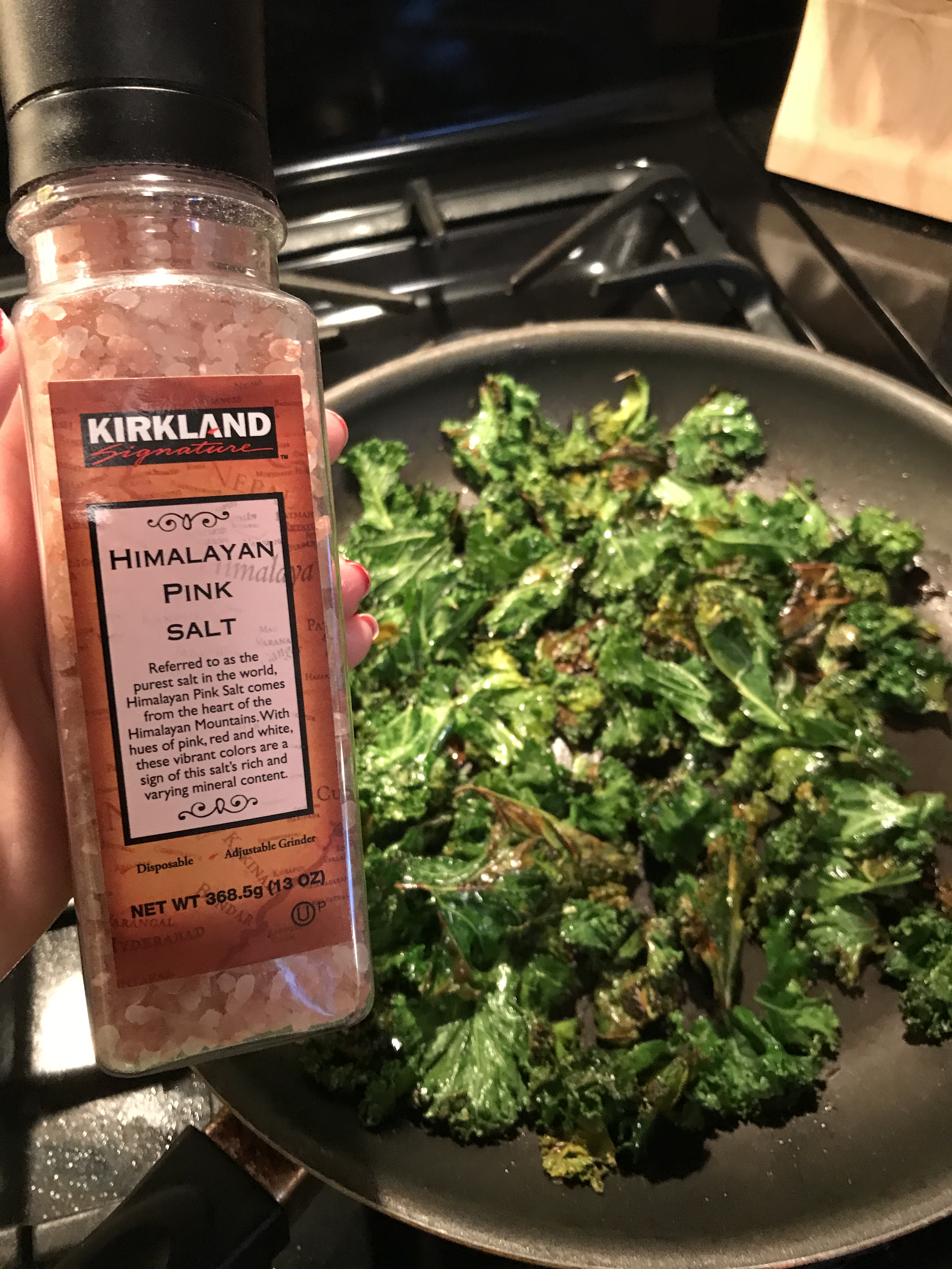 Kale Chips Recipe Pink Himalayan Salt