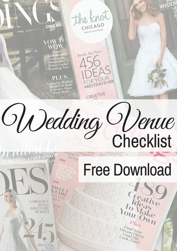 Wedding Venue Checklist Template with Free Download