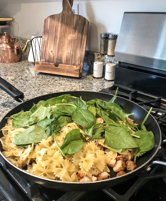 StoveTop Chicken and Pesto Pasta Skillet Recipe