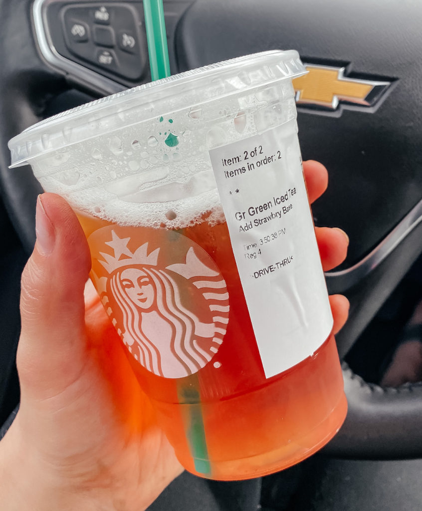 Starbucks Low Caffeine Strawberry Iced Green Tea