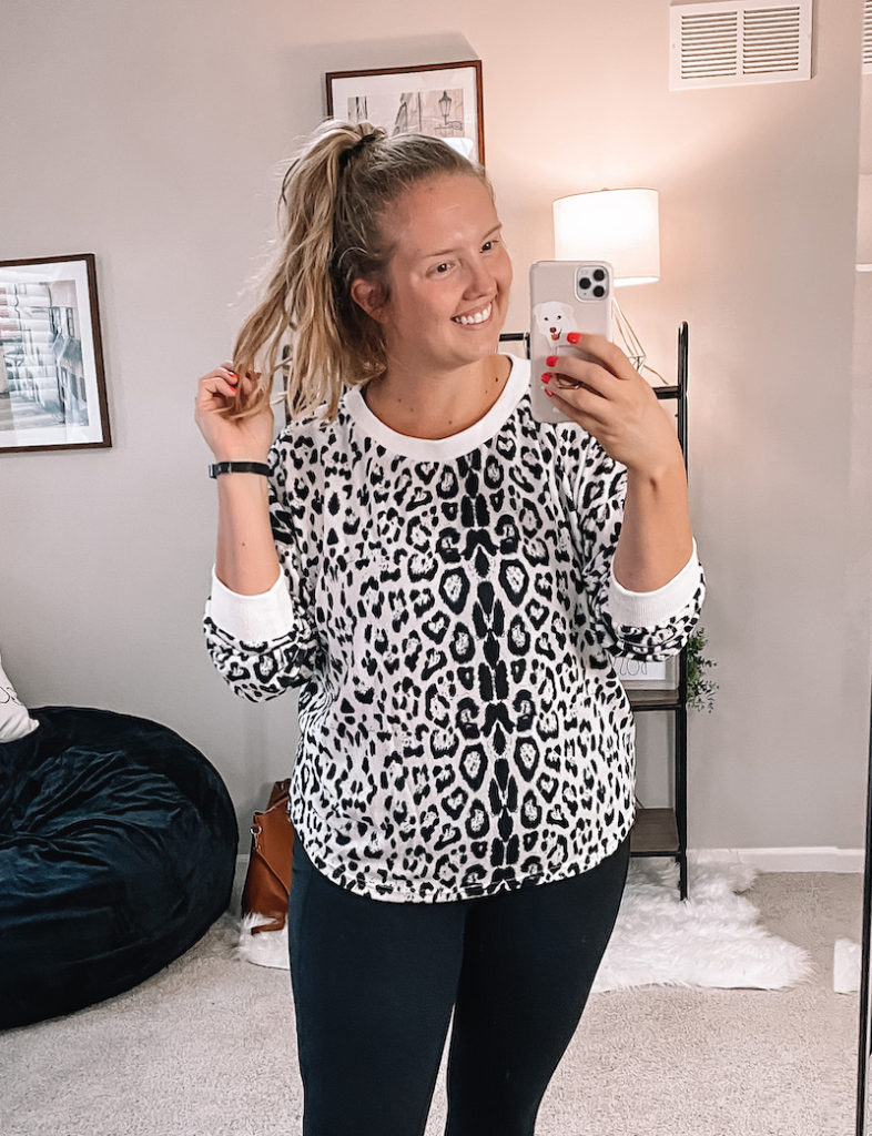 Black and White Leopard Sweater