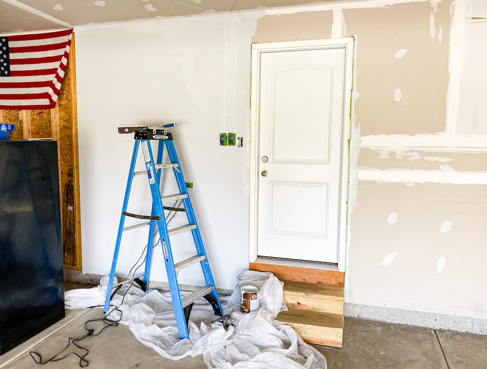 Entryway Upgrade Painting Garage Drywall
