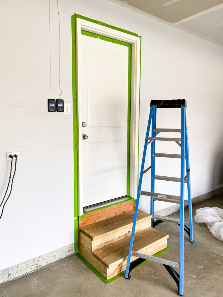 Garage Entryway Upgrade Door Frame Painting
