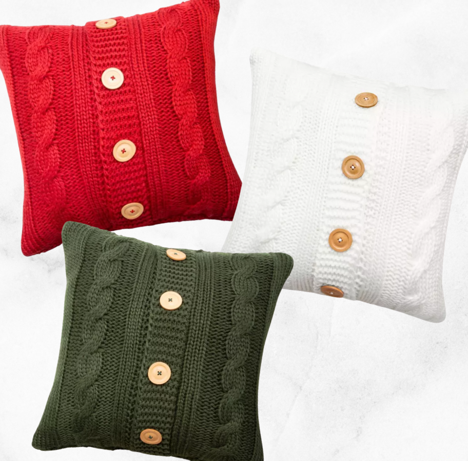 Target Sweater Button Pillows