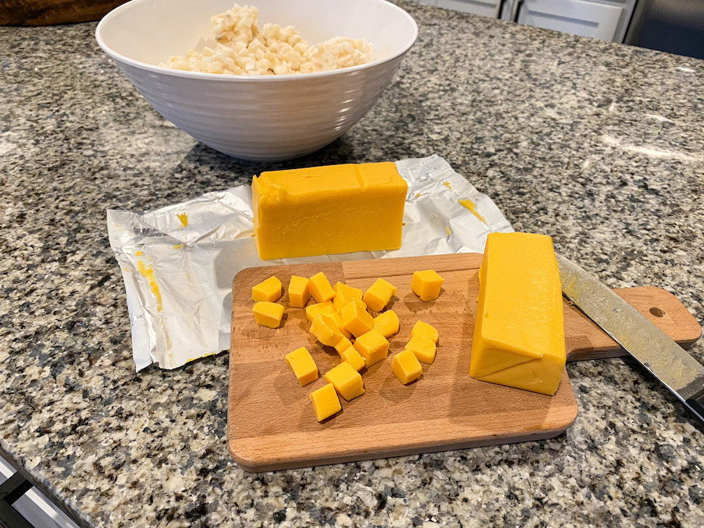 Dicing Cheese into Cubes