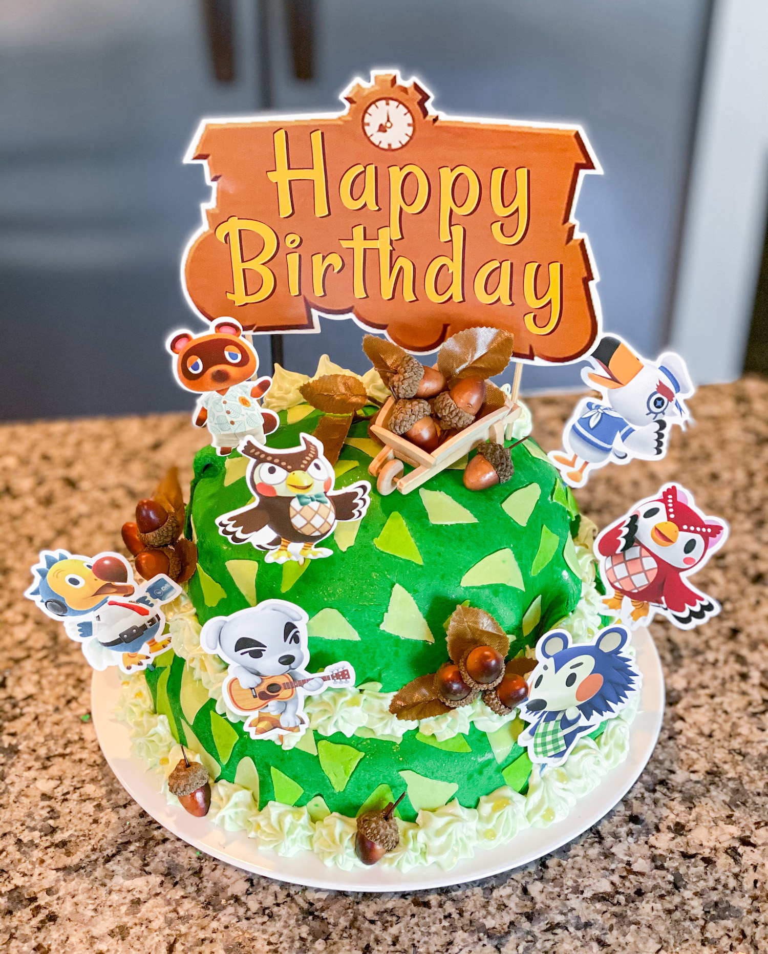 Animal Crossing Birthday Cake & Decorations