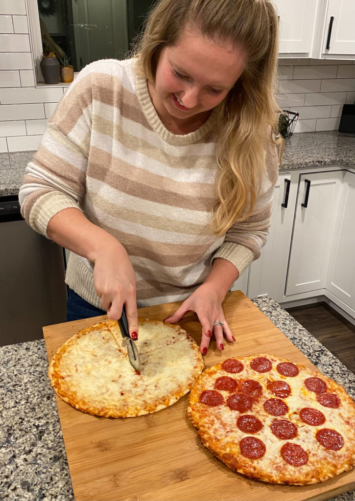 Cutting Board Gluten Free Pizza New Year's Resolution