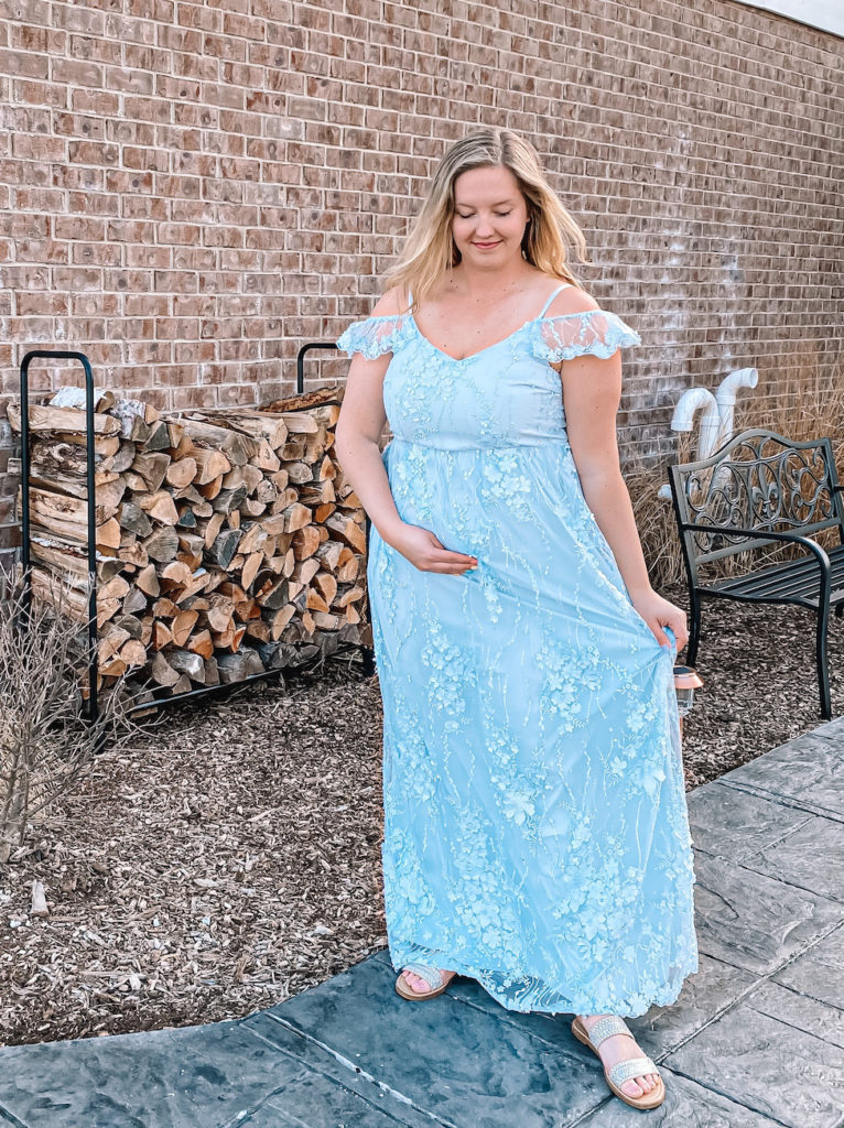 Blue Maternity Photoshoot Gown