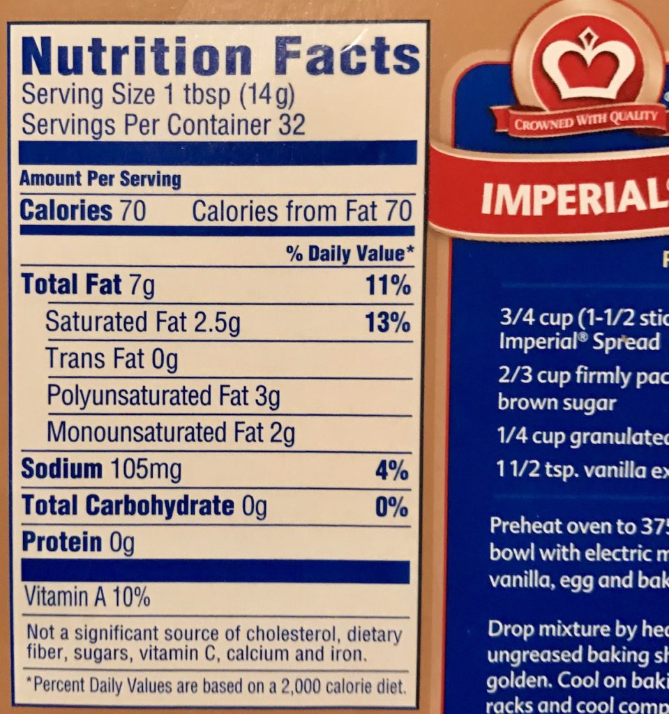 Imperial Butter Nutrition