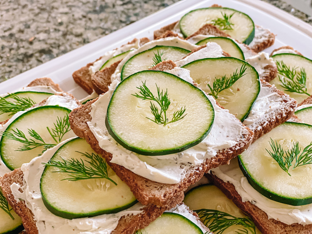 Cucumber and Cream Cheese Sandwiches
