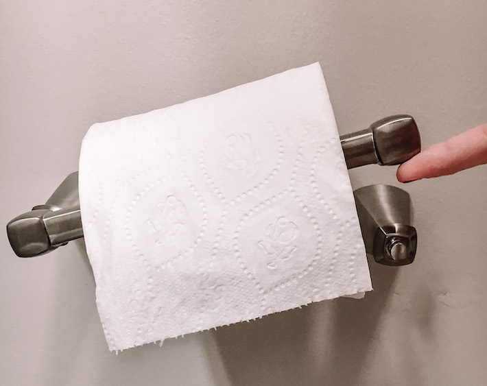 Brushed Nickel Modern Bathroom Toilet Paper Holder