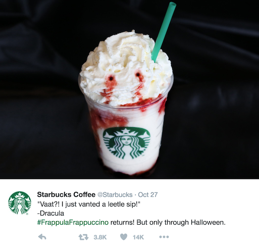 Frappula Starbucks Tweet
