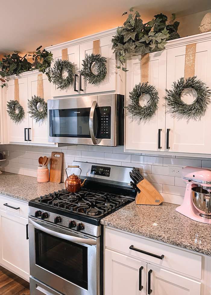 DIY Kitchen Cabinet Wreaths