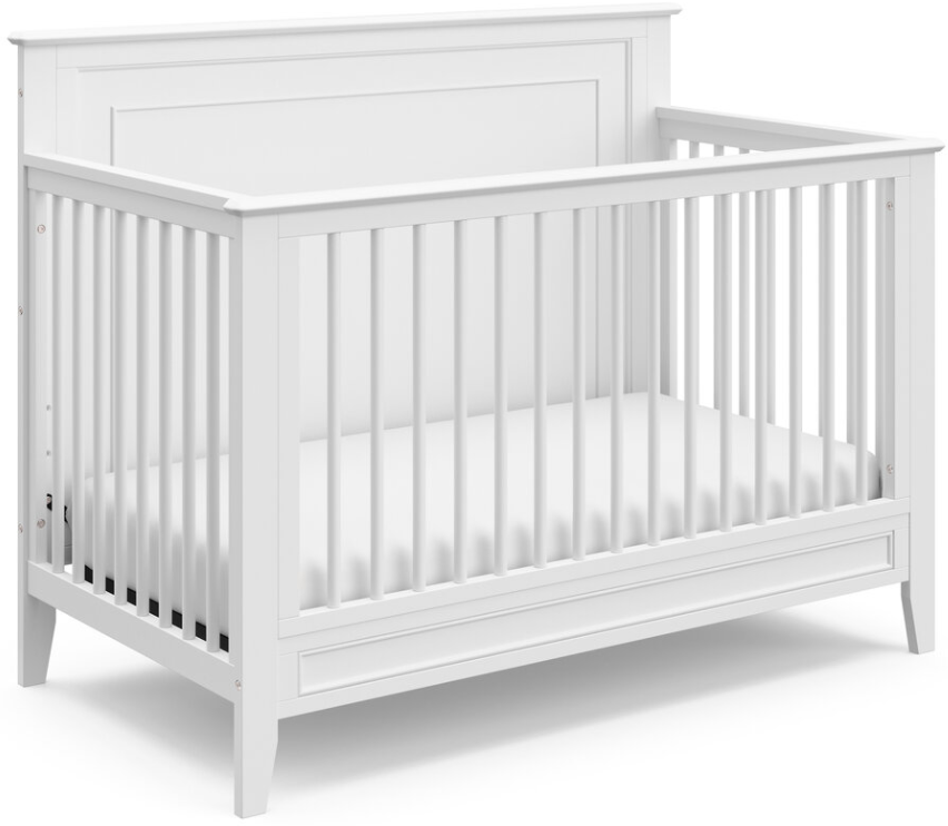 Storkcraft White Solstice Crib Baby Girl Nursery
