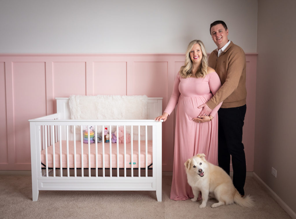 Family with Crib Maternity Photo