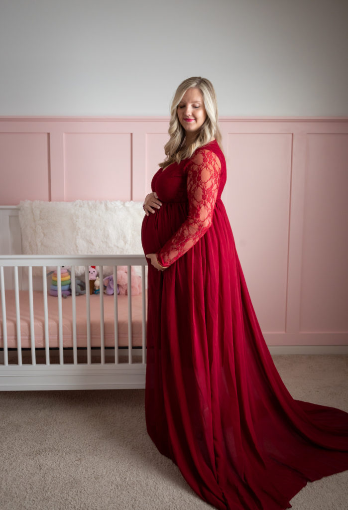 Red Maternity Gown