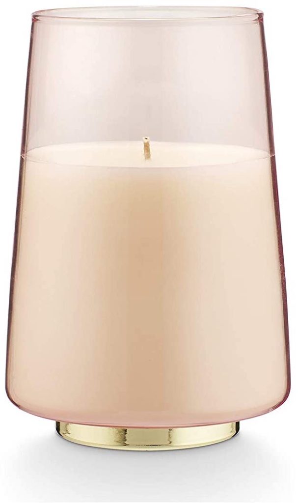 Pink Glass Candle